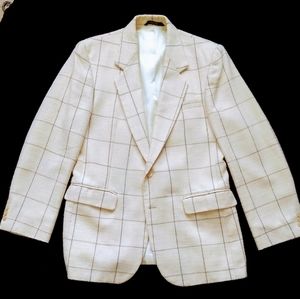 Modern fit raw silk sport jacket